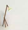 Melman Wooden Floor Lamp with Jute Shade & Brown Base