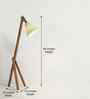 Melman Wooden Floor Lamp with Jute Shade & Brown Base