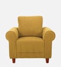 Melody Fabric 1 Seater Sofa In Husky Yellow Colour