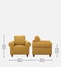 Melody Fabric 1 Seater Sofa In Husky Yellow Colour
