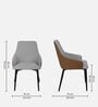 Melody Fabric Dining Chairs in Cream & Tan Colour
