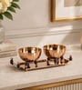 Rose Gold Melon Nut Bowl Set Of 3