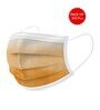 Melt blown Fabric 3 Ply Mask in Orange Color (Pack of 100)