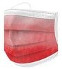 Melt blown Fabric 3 Ply Mask in Red Color (Pack of 200)