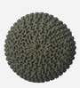 Melton Knitted Pouffe in Dark Green Colour