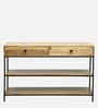Melvin Solid Wood Console Table in Scratch Resistant Natural Finish
