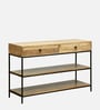 Melvin Solid Wood Console Table in Scratch Resistant Natural Finish