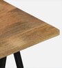 Melvin Solid Wood Writing Table In Black & Scratch Resistant Natural Finish