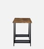 Melvin Solid Wood Writing Table In Black & Scratch Resistant Natural Finish