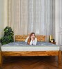 MEMOLATEX Visco Pro Memory Foam with Bamboo Charcoal fabric LATEX FOAM 4 Inches Queen Size Mattress in Grey Colour