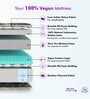 MEMOLATEX Visco Pro Memory Foam with Bamboo Charcoal fabric LATEX FOAM 6 Inches Queen Size Mattress in Grey Colour