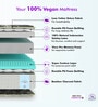 MEMOLATEX Visco Pro Memory Foam with Bamboo Charcoal fabric LATEX FOAM 8 Inches Single Size Mattress in Grey Colour