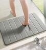 Grey Memory Foam Rectangular Bath Mat 20X32 Inches