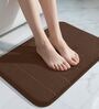 Brown Memory Foam Rectangular Bath Mat 20X32 Inches