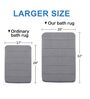 Grey Memory Foam Rectangular Bath Mat 20X32 Inches