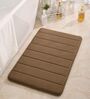 Brown Memory Foam Rectangular Bath Mat 20X32 Inches