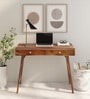 Memphis Sheesham Wood Writing Table in Scratch Resistant Rustic Teak Finish