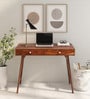 Memphis Sheesham Wood Writing Table In Scratch Resistant Provincial Teak Finish