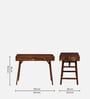 Memphis Sheesham Wood Writing Table In Scratch Resistant Provincial Teak Finish