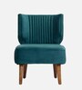 Menchester Fabric Slipper Chair in Green Colour