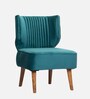 Menchester Fabric Slipper Chair in Green Colour