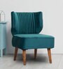 Menchester Fabric Slipper Chair in Green Colour