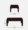 Menen Sheesham Wood Coffee Table In Scratch Resistant Walnut Finish