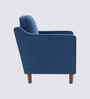 Menta Boucle Fabric Lounge Chair In Blue Colour