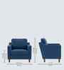 Menta Boucle Fabric Lounge Chair In Blue Colour