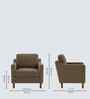 Menta Boucle Fabric Lounge Chair In Brown Colour