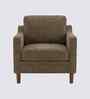Menta Boucle Fabric Lounge Chair In Brown Colour
