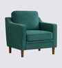 Menta Boucle Fabric Lounge Chair In Green Colour