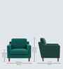 Menta Boucle Fabric Lounge Chair In Green Colour