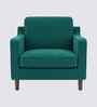 Menta Boucle Fabric Lounge Chair In Green Colour