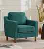 Menta Boucle Fabric Lounge Chair In Green Colour