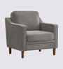 Menta Boucle Fabric Lounge Chair In Grey Colour