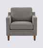 Menta Boucle Fabric Lounge Chair In Grey Colour