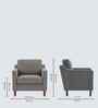 Menta Boucle Fabric Lounge Chair In Grey Colour