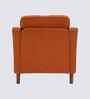 Menta Boucle Fabric Lounge Chair In Orange Colour