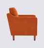 Menta Boucle Fabric Lounge Chair In Orange Colour