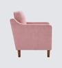 Menta Boucle Fabric Lounge Chair In Pink Colour