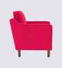 Menta Boucle Fabric Lounge Chair In Red Colour