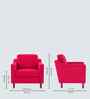 Menta Boucle Fabric Lounge Chair In Red Colour