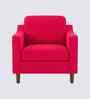 Menta Boucle Fabric Lounge Chair In Red Colour