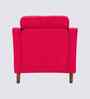 Menta Boucle Fabric Lounge Chair In Red Colour