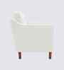 Menta Boucle Fabric Lounge Chair In White Colour
