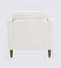 Menta Boucle Fabric Lounge Chair In White Colour