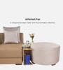 Meraki Leatherette Corner Sofa In Brown Color