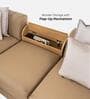 Meraki Leatherette Corner Sofa In Brown Color