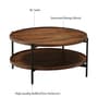 Merano Round Coffee Table in Tubbaq finish
